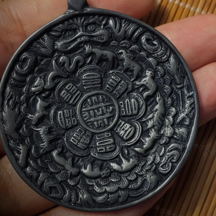 藏族九宫八卦牌吊坠随身配饰汽车钥匙挂件平安吉祥腰牌藏元素