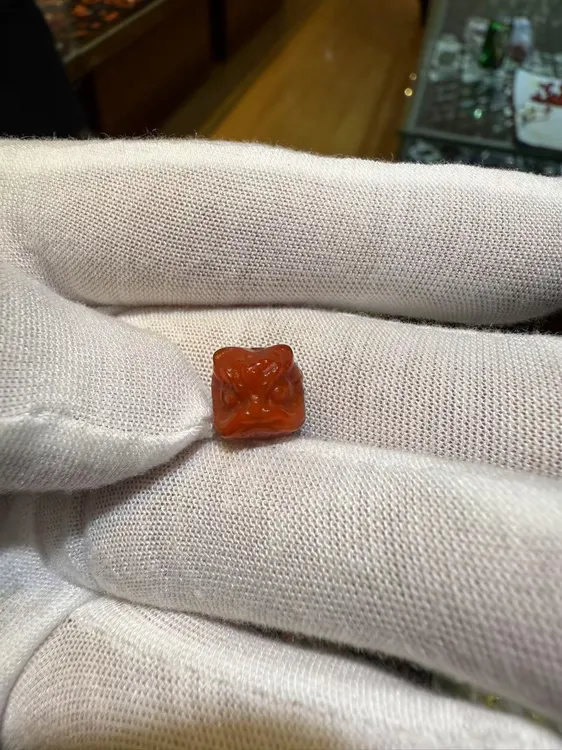文玩配饰 醒狮 背云挂件 11mm 雕工精细 DIY搭配