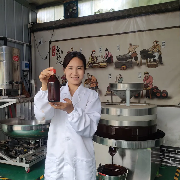 传统正宗白芝麻小磨香油火锅拌面配料石磨工艺水代法安徽纯芝麻