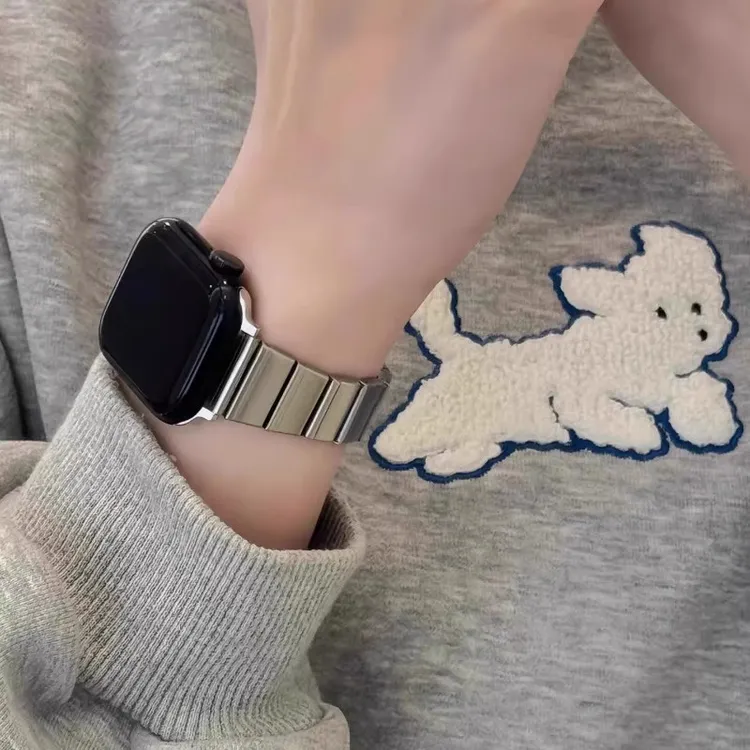 适用苹果手表表带iWatchs11代金属女款s10小蛮腰链式s9夏Ultra1/2