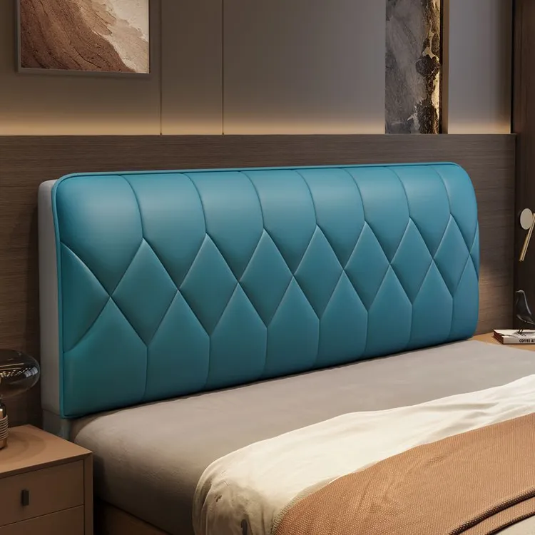 精品加厚家用床头罩套菱形格时尚皮质防猫抓免洗好打理木床软包