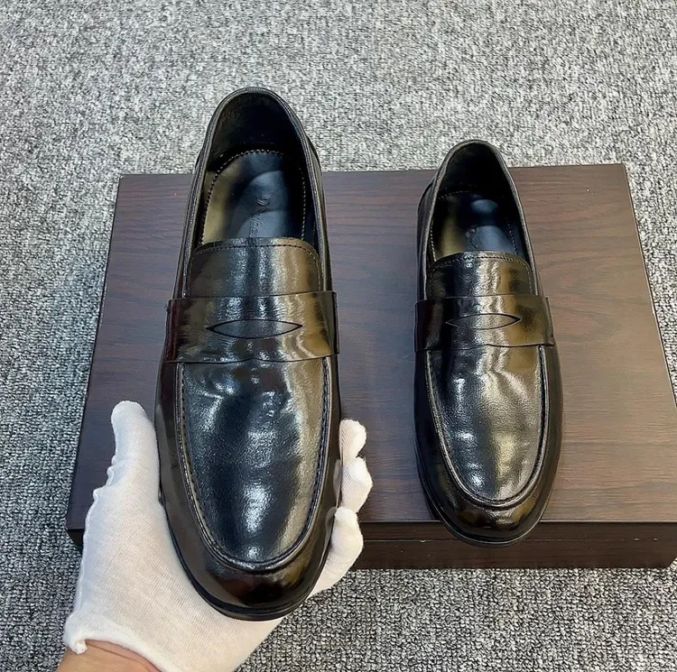 36码起平跟春秋商务风休闲透气休闲皮鞋男款职场休闲风单鞋真皮
