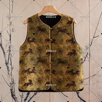 【锦】新中式策马奔腾鎏金高端设计师款马甲C801