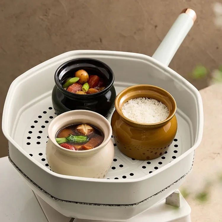 【加大加厚】瓦罐炖盅家用蒸鸡蛋羹器具蒸蛋小瓦罐隔水炖瓦罐汤罐子