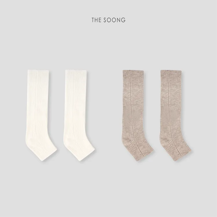 THESOONG|极简抗起球双针竖坑条百搭线条感袜套袜子HWZB8107