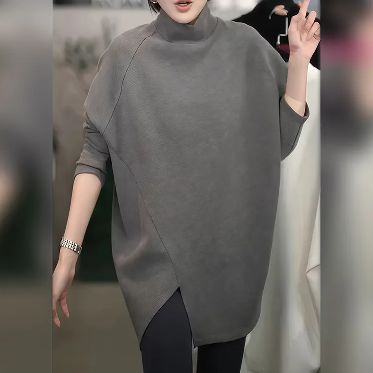 秋冬新款时尚气质宽松别致法式轻奢洋气高级感慵懒百搭长袖T恤