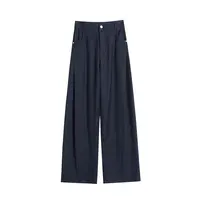 【肌理仿牛仔】香蕉阔腿裤女秋宽松茧型休闲裤镰刀裤仿牛仔丹宁风