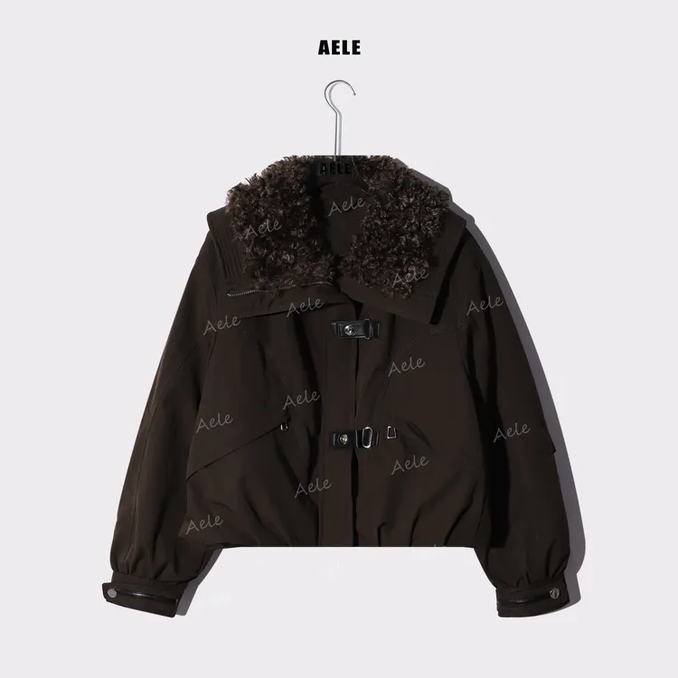 AELE【小羊驼】设计感翻领蝙蝠袖宽松羽绒外套 Y855 3396 AD