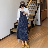 小个子法式夏季吊带裙长裙韩系复古碎花显瘦连衣裙吊带气质时尚