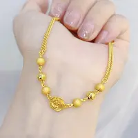 【矿金手工制作】金玫瑰花手链新中式国风时尚百搭高保色女手链