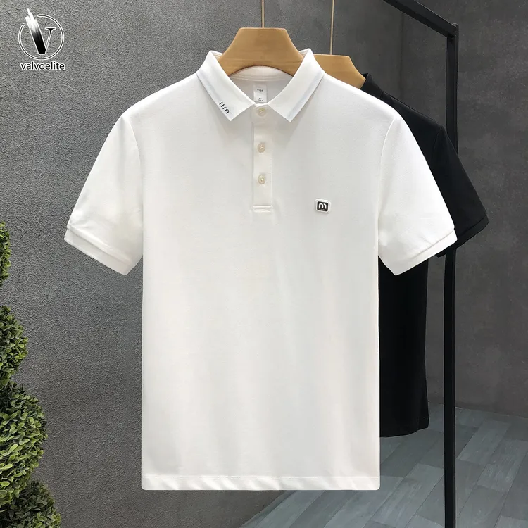 VALVOELITE高品质简约短袖衫男款潮流翻领休闲恤夏季新款男士上衣
