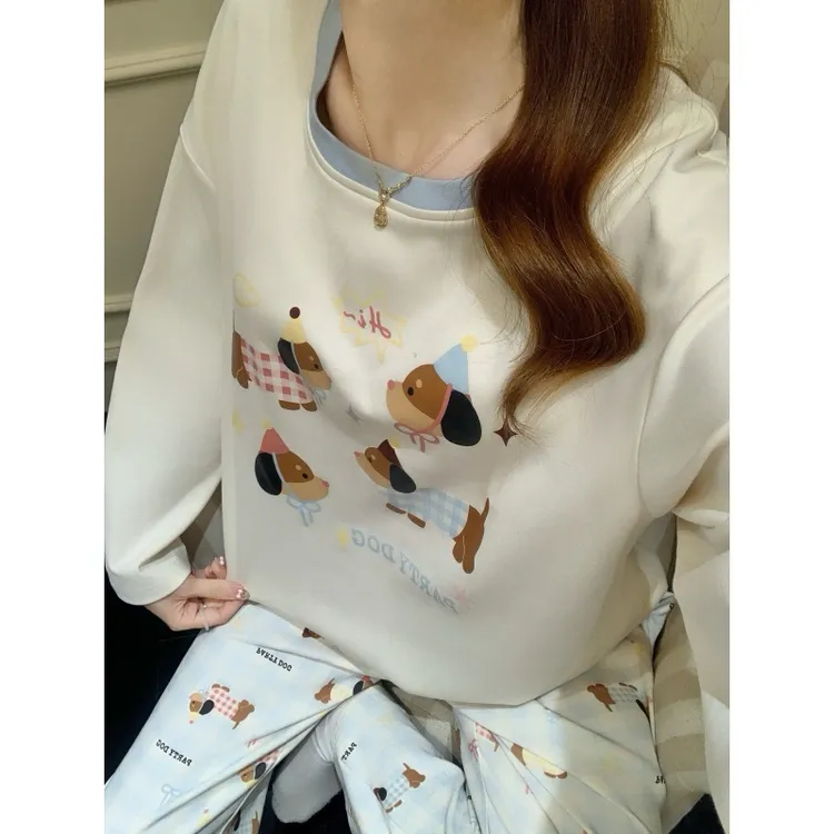 2025新款睡衣女大童卡通长袖长裤15岁女孩春秋季12初中学生家居服