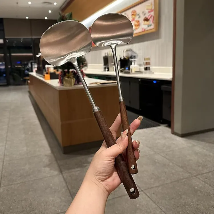 大号烹饪铁锅家用蘑菇铲小号不粘锅不锈钢锅铲优质苹果铲煎肉炒铲