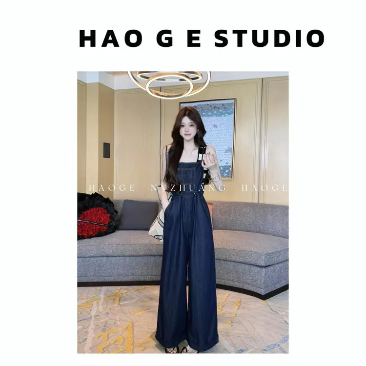 浩哥严选●背带裤预HGX5BDK2147A阔腿宽松显瘦直筒时尚减龄设计感