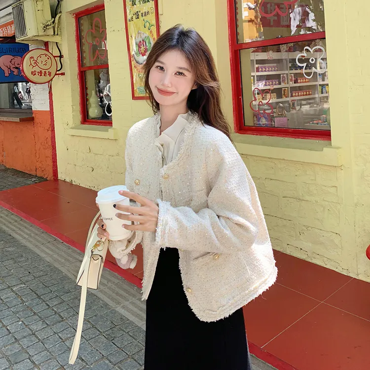 梦玫25春意法轻奢名媛风外套高级感小香风气质流苏正肩夹克短款