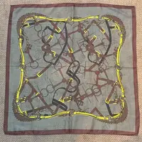 （小号抽象皮扣）新款方巾65*65左右围巾