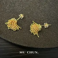 慕纯 铜合金耳饰 MUCHUN 流苏耳钉 时尚百搭