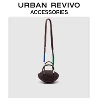 URBAN REVIVO2025秋季新款女编织橄榄球手提斜挎包UAYB50197