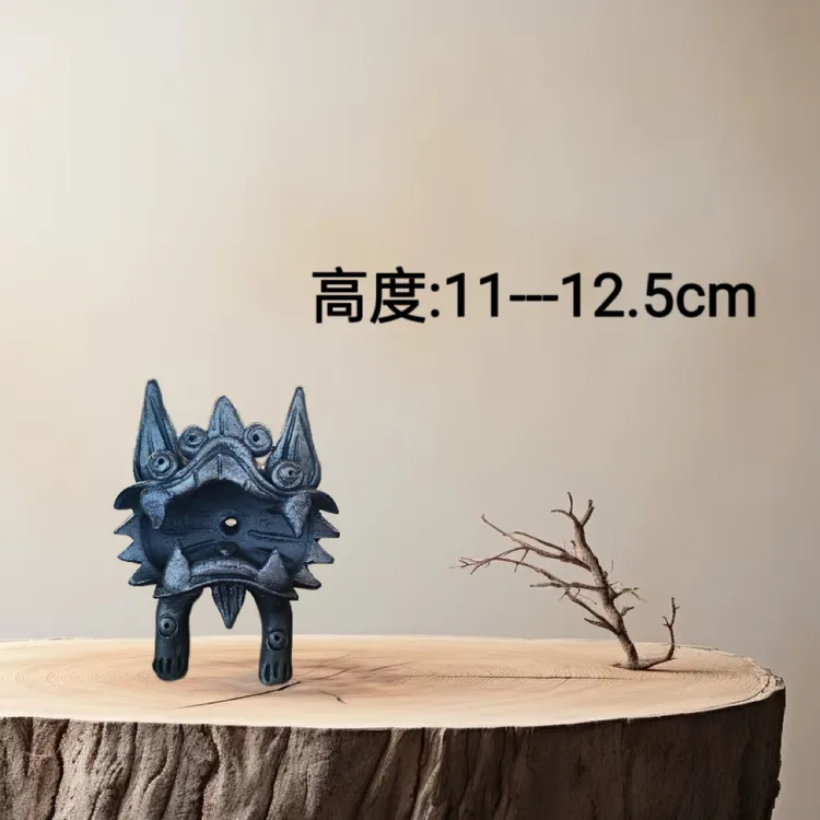 纯手工黑陶小瓦猫