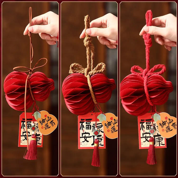 蛇年2025新年春节葫芦挂饰装饰创意挂件桌面摆件喜庆场景布置吊饰