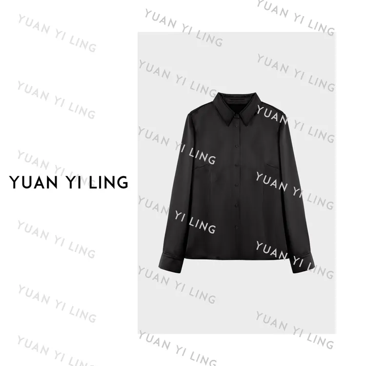 袁艺灵【经典限定】醋酸法式优雅气质复古浪漫慵懒上衣3232