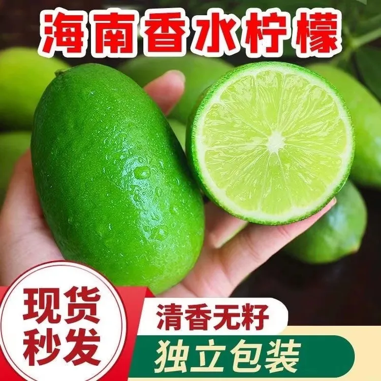 正宗海南香水柠檬一级果无籽多汁青柠檬现摘新鲜水果泡水泡茶专用