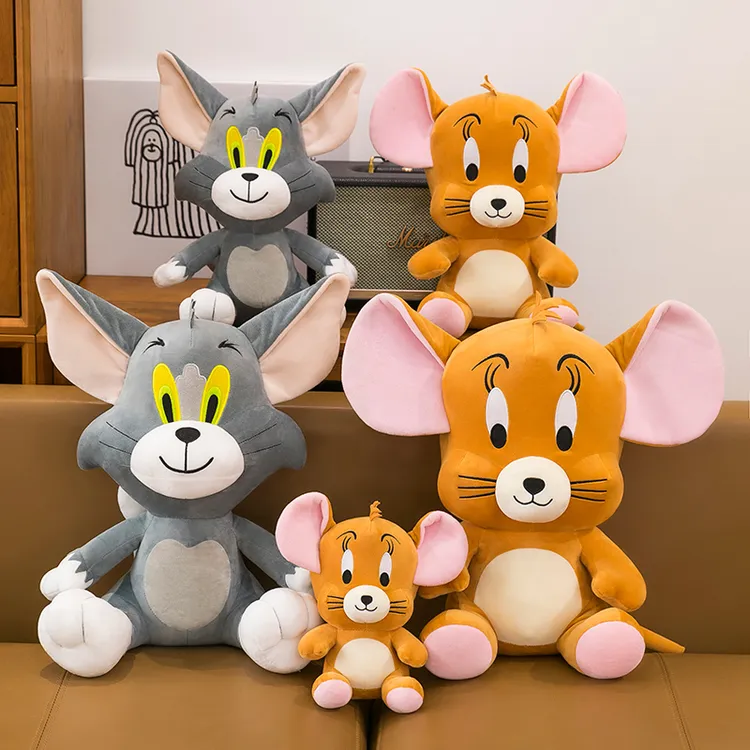 猫和老鼠玩偶公仔可爱毛绒玩具毛绒汤姆杰瑞儿童生日礼物节日礼品