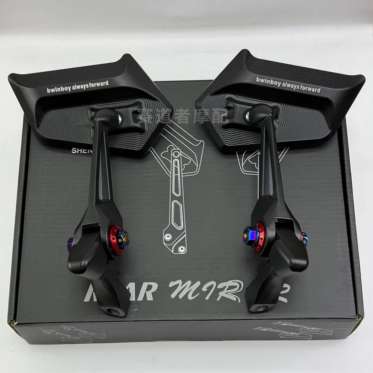 刀锋后视镜适用于电动小牛极核九号摩托车通用铝合金高清反光镜