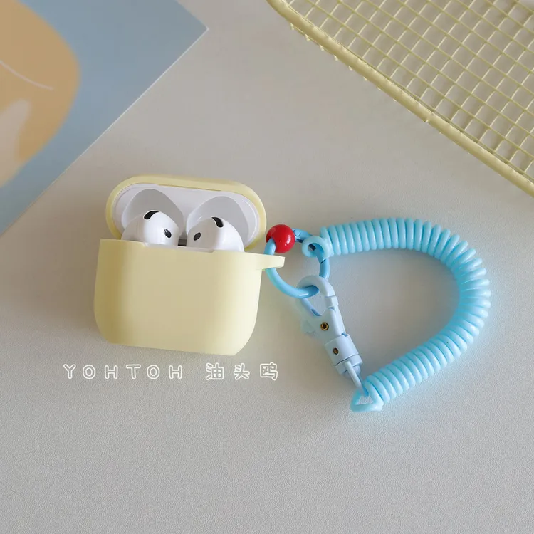 油头鸥个性黄蓝撞色耳机壳适用于苹果airpods4保护套airpodspro2