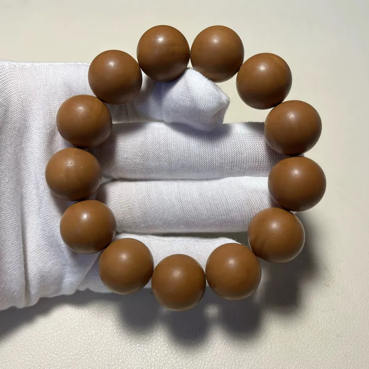 核雕1.7全品铁核橄榄核正圆光珠工艺男女手串链