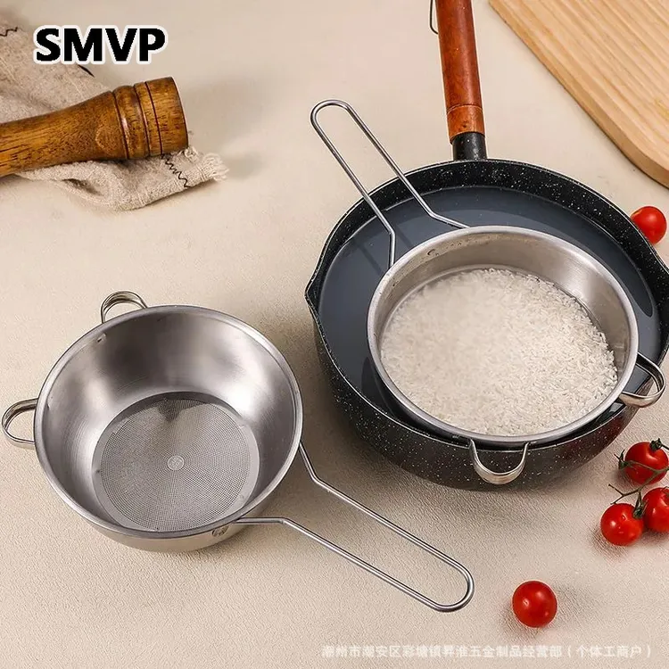 SMVP加厚不锈钢沥水篮淘米神器多功能洗米筛家用厨房洗菜盆水盆