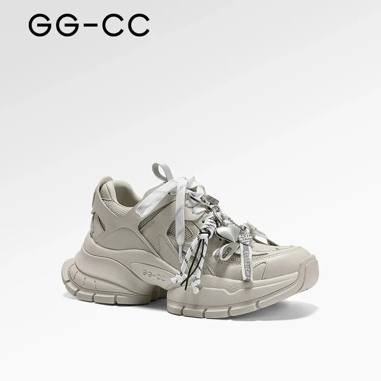 【周洁琼同款】GGCC魔闪星球2025秋季新款厚底老爹鞋女增高休闲鞋