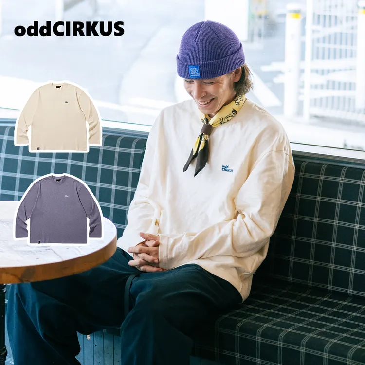 oddCIRKUS 日系竹节棉长袖T恤男女同款休闲美式上衣