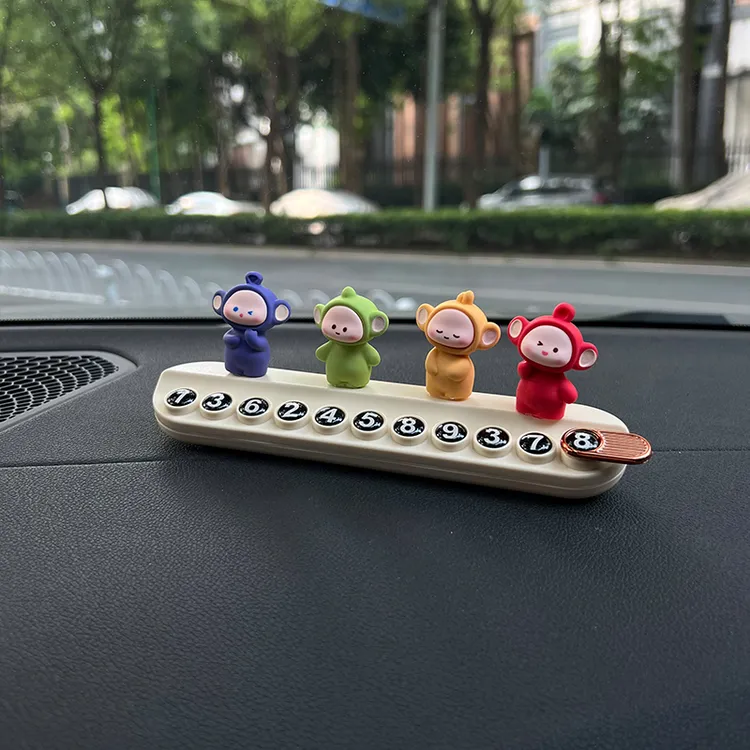 天线宝宝挪车电话牌临时停车号码牌创意男女士高级感车载摆件移车