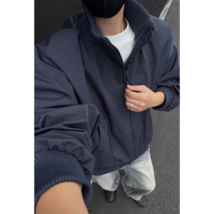 美式飞行夹克棉服男春秋季高级感痞帅男装立领短款男士外套棒球服