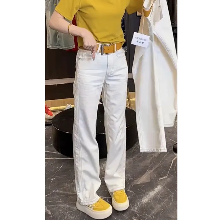 2025春夏大码女装新款时尚百搭显瘦直筒休闲牛仔裤