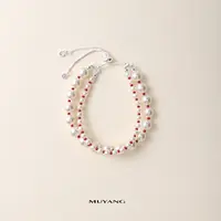 钛钢仿珍珠手链 百搭简约复古气质手工瑞白手链