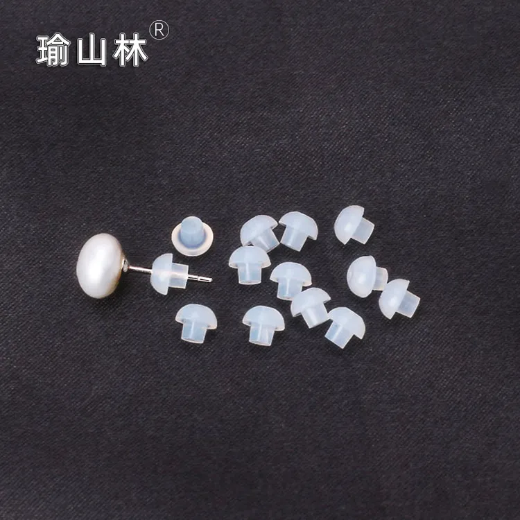 非金属硅胶耳饰 细针半盲孔硅胶耳堵 耳钉后塞百搭气质耳帽迷你