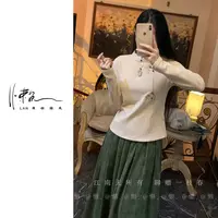 懒·江南「如梦令」羊毛桑蚕丝～ 手工盘扣加厚自发热亲肤打底衫