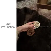 合金胸针 【吉满】自制款法式轻奢感立体花山茶花胸针JM2984