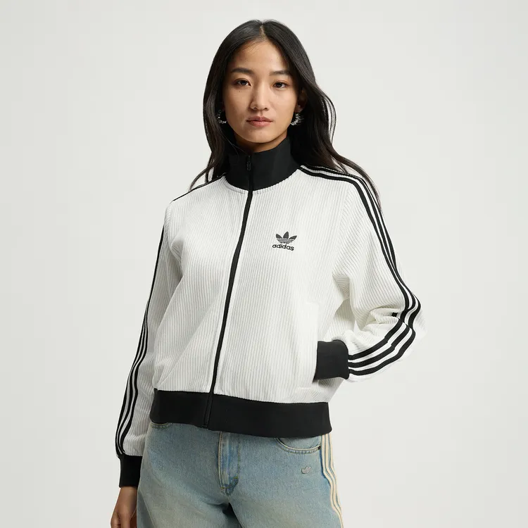 adidas/阿迪达斯正品三叶草短款上衣夹克2025秋女KNIT TT针织外套