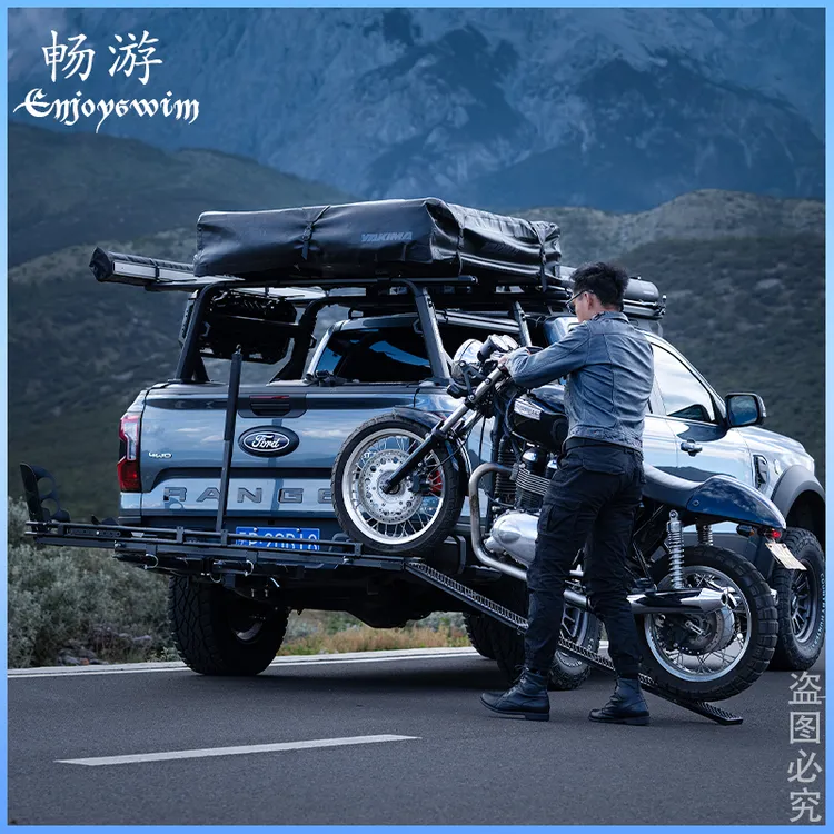 车尾越野后托背架踏板电瓶车后挂摩托车拖架改装方口通用款后挂架