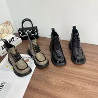5105C  新款时尚舒适厚底圆头百搭马丁靴（四季款）