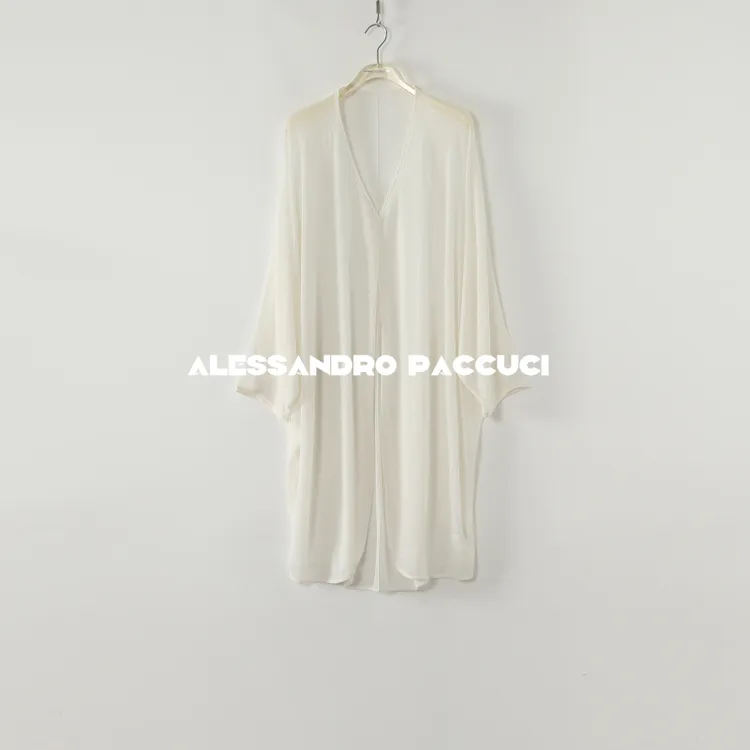 AP洛哥52108SK【晚风清梦】亚麻V领长袖时尚百搭简约纯色长款开衫