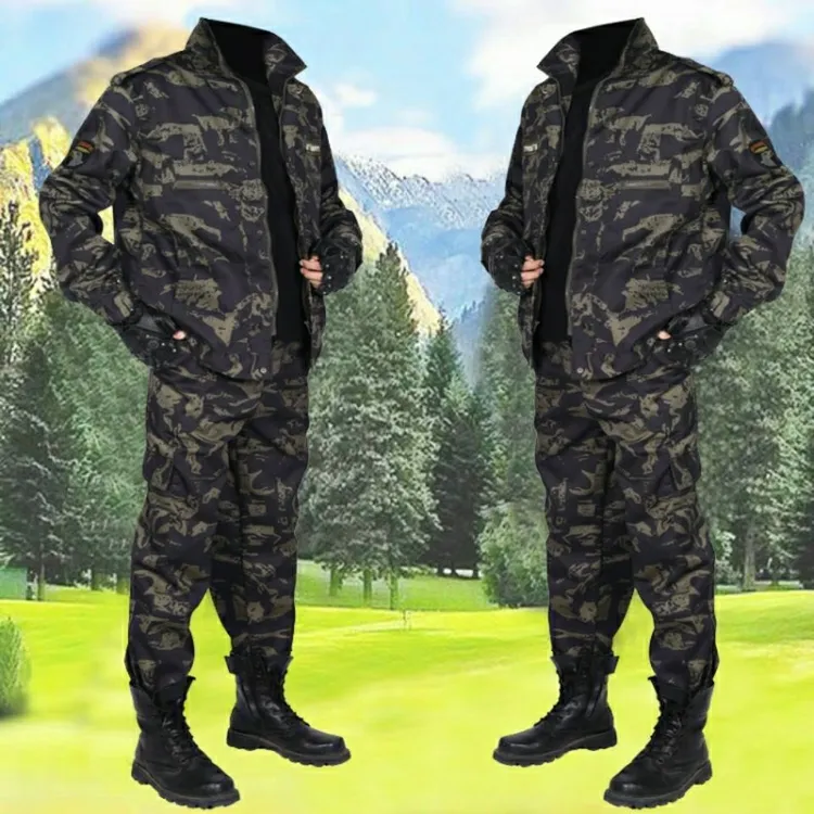 春季工装制服迷彩工作服耐脏春夏长袖劳保服汽修建筑工地耐磨衣服