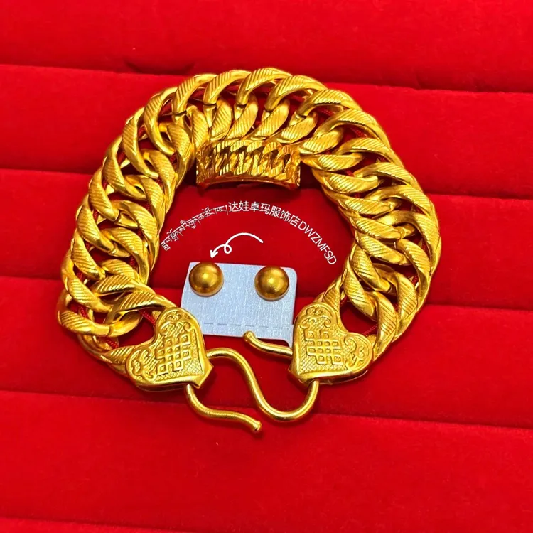 纯铜亚克力手链 男士偏薄加宽男款手链65克霸气拍一发四男士配饰