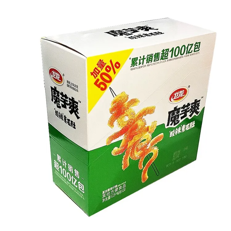 4月新上卫龙爽（每包加量%）460g|盒酸辣味盒装零食对对碰推荐