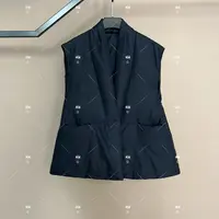 短款宽松型圆领轻薄立领女款纯色马甲 GS-58033