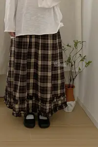 米多多 DAGE#50258#格子花边半裙