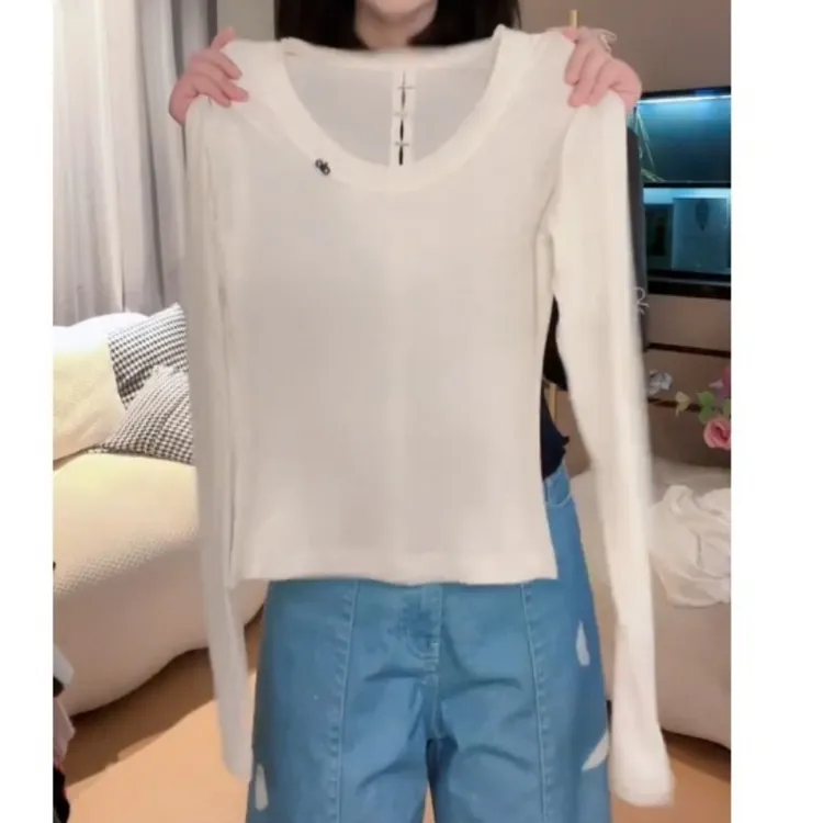 2025秋季新款显瘦百搭休闲打底衫上衣打底薄款长袖T恤LK2507417